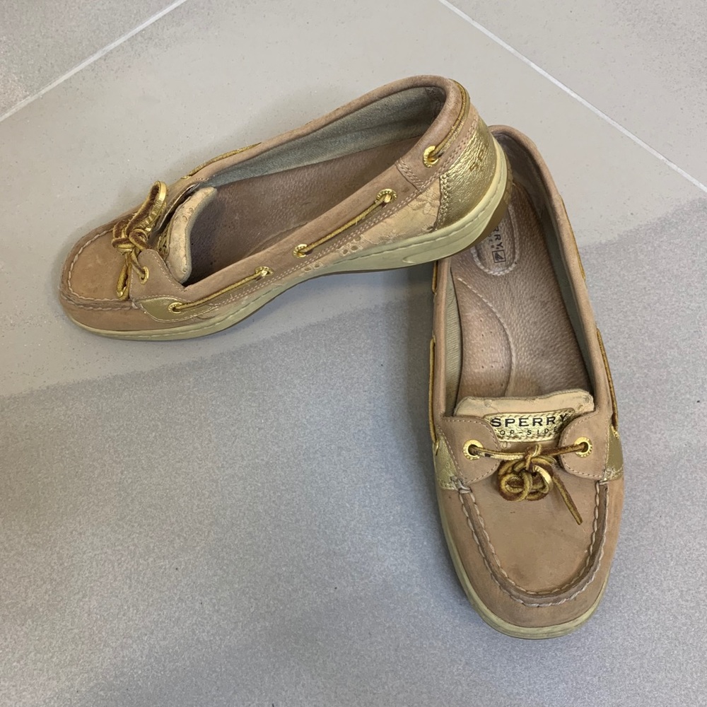 Sperry Top Sider 9265836 Tan Gold Boat Shoe
